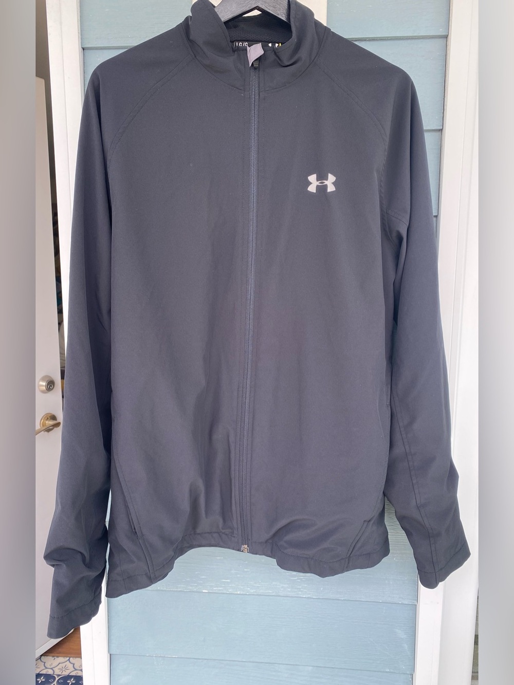 Under Armour Men's Black Full-Zip Training Jacket with Logo